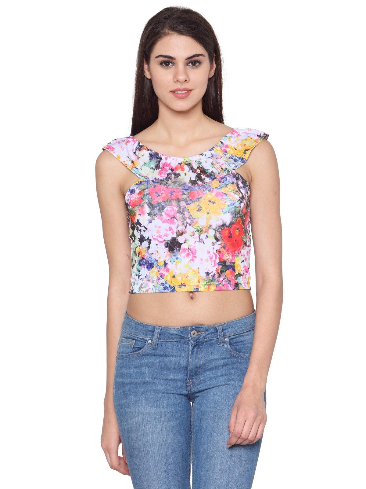PRINTED MULTIWAY CROP TOP